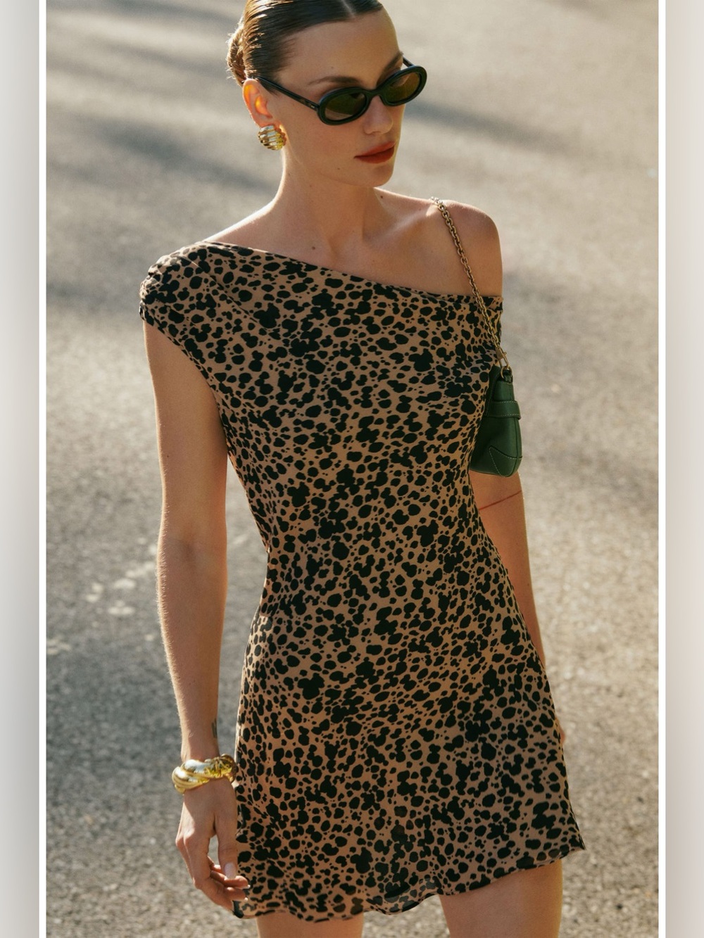 Reformation Kristine Leopard Mini Dress RUNS SMALL